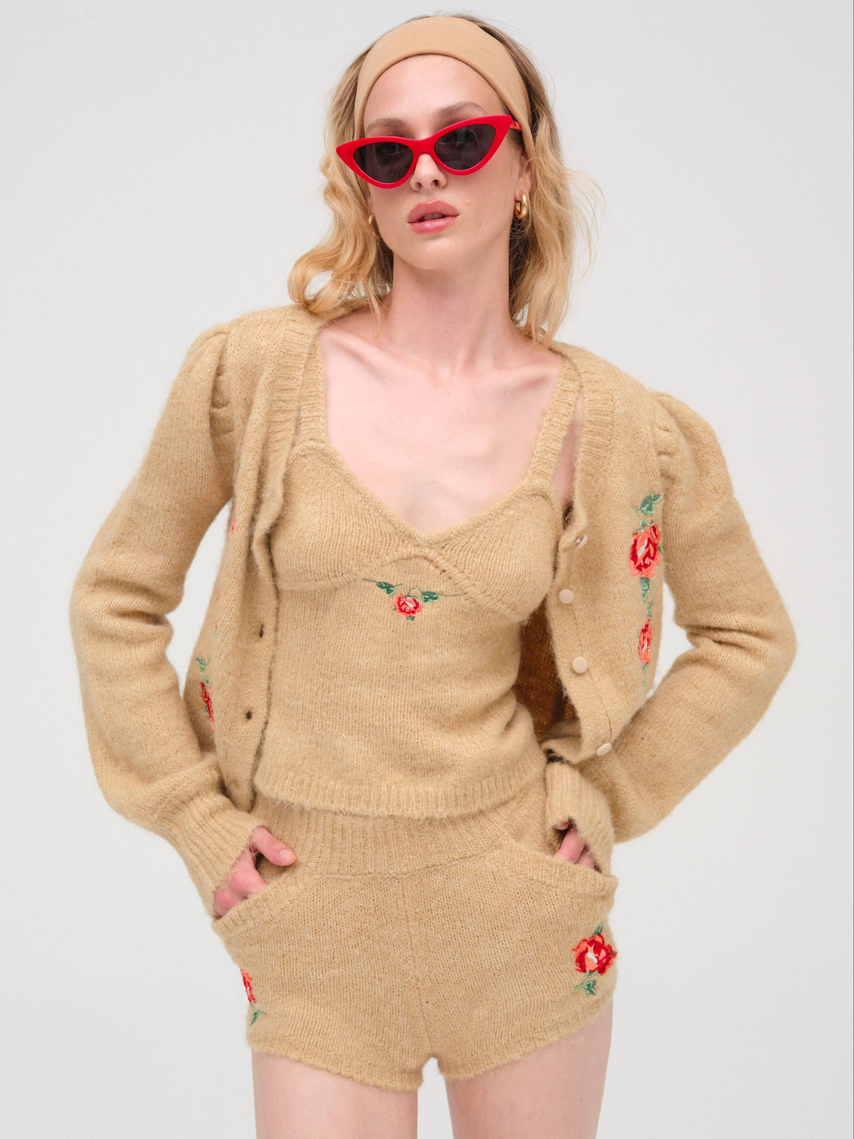 For Love & Lemons Grans Beaded Knit Short