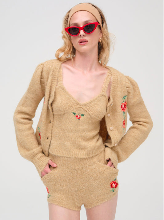 For Love & Lemons Grans Beaded Knit Short