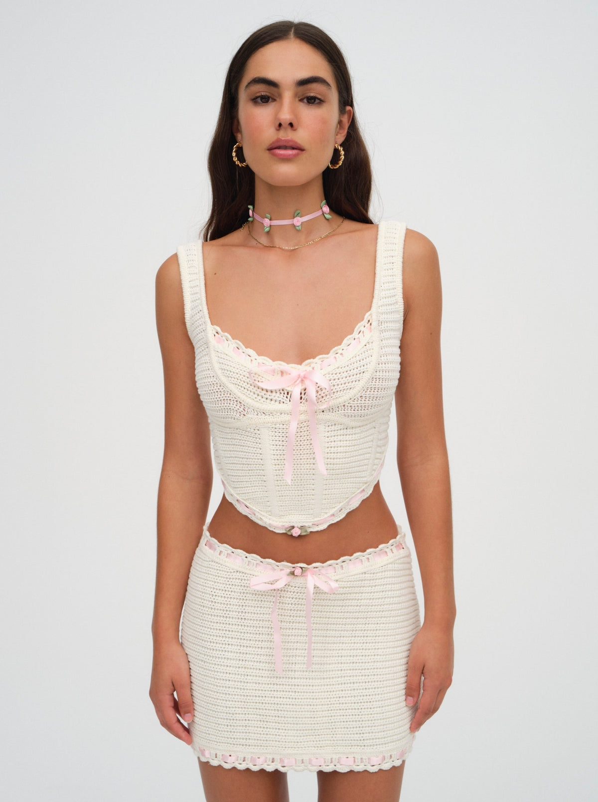 For Love & Lemons Olina Crochet Top