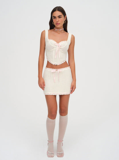 For Love & Lemons Olina Crochet Top