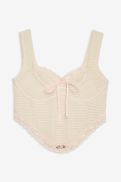 For Love & Lemons Olina Crochet Top