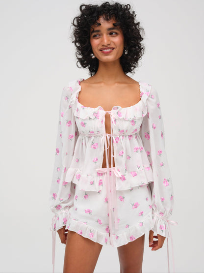 For Love & Lemons Fiona Floral Top