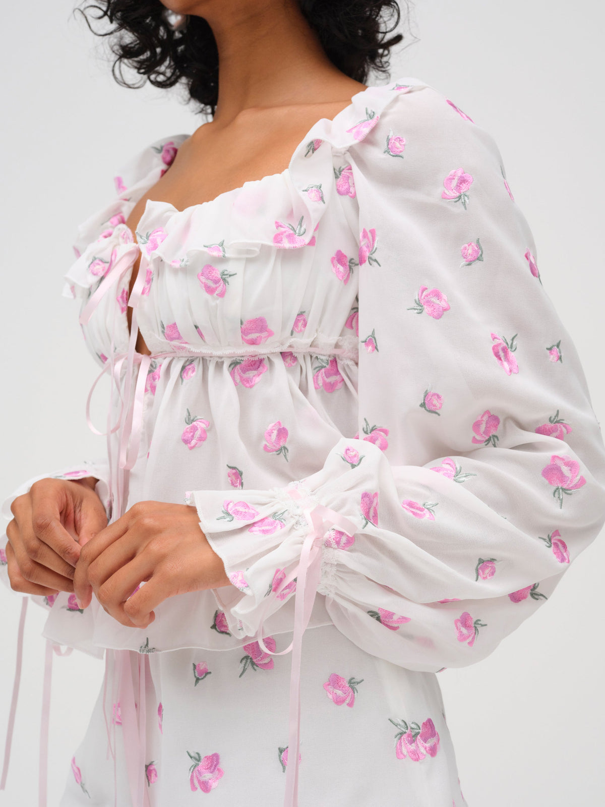 For Love & Lemons Fiona Floral Top