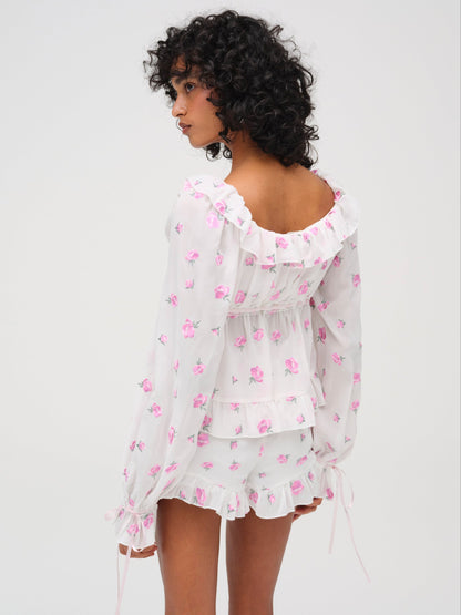 For Love & Lemons Fiona Floral Top