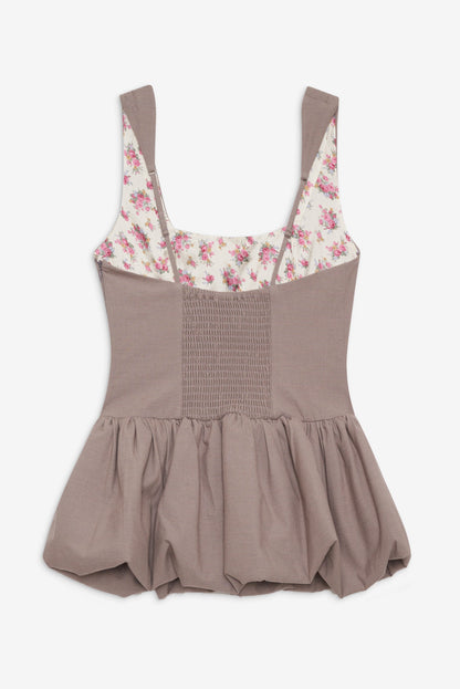 For Love & Lemons Marianne Bubble Hem Corset Top