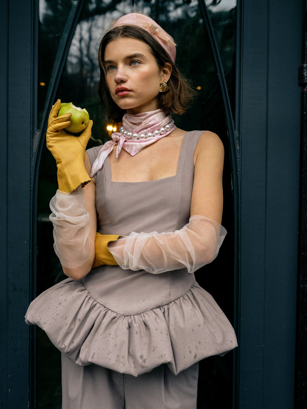 For Love & Lemons Marianne Bubble Hem Corset Top