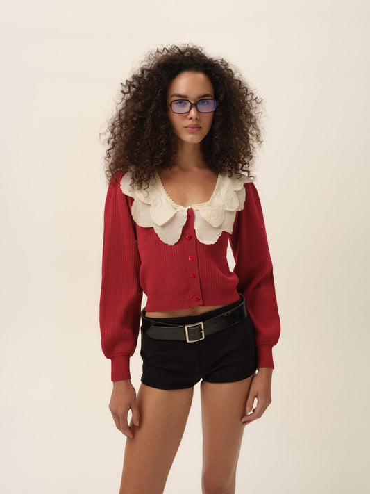 For Love & Lemons Charlotte Pointelle Cardigan