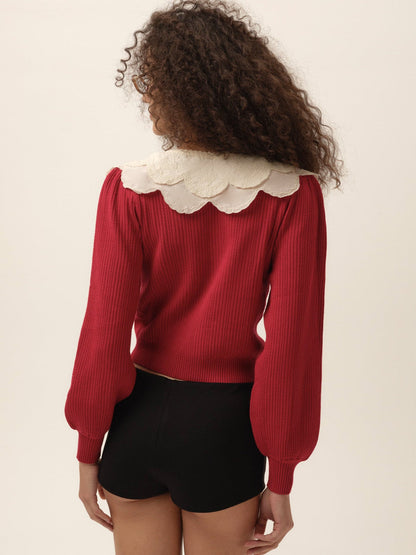 For Love & Lemons Charlotte Pointelle Cardigan