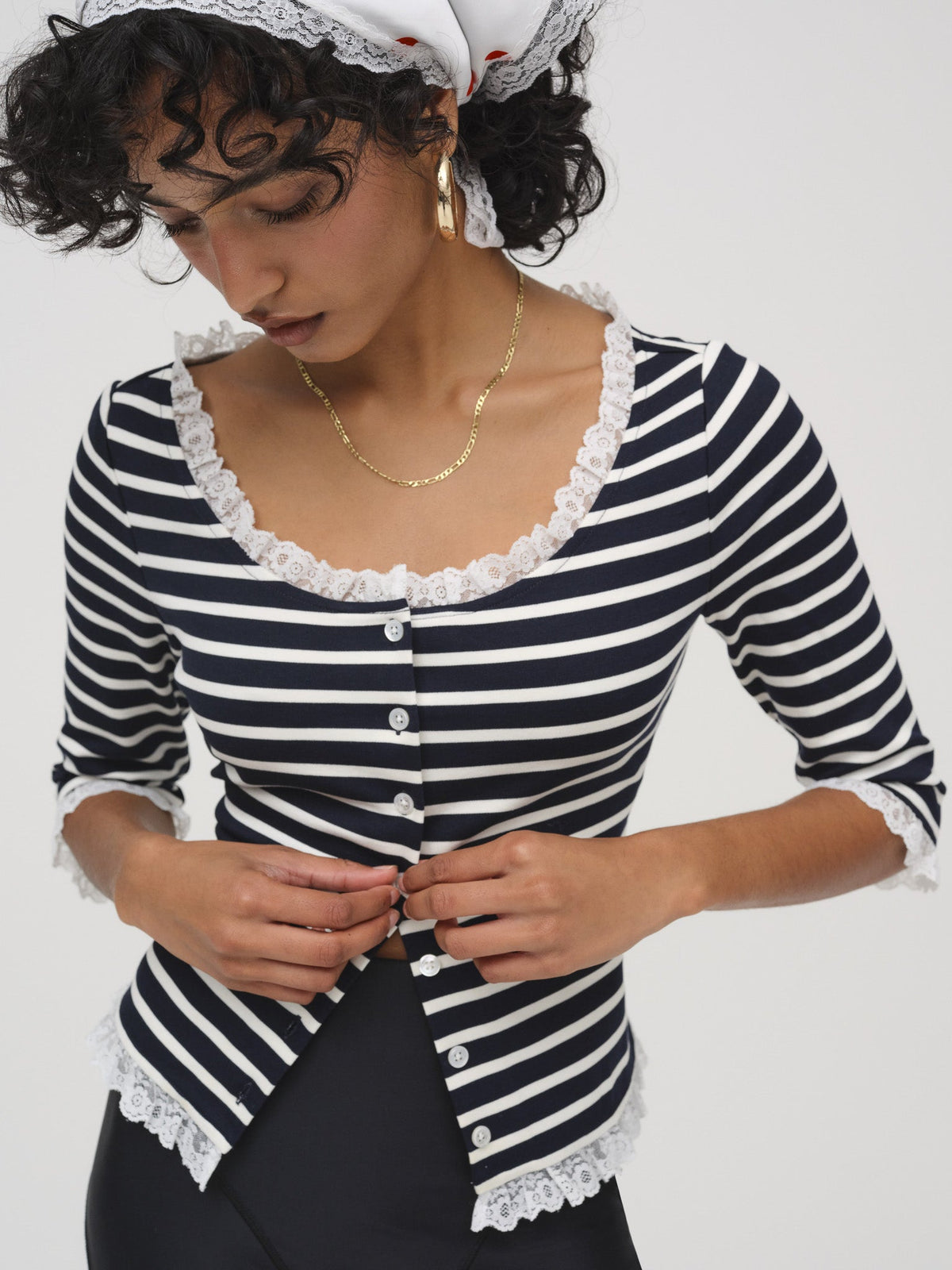 For Love & Lemons Suzette Stripe Cardigan