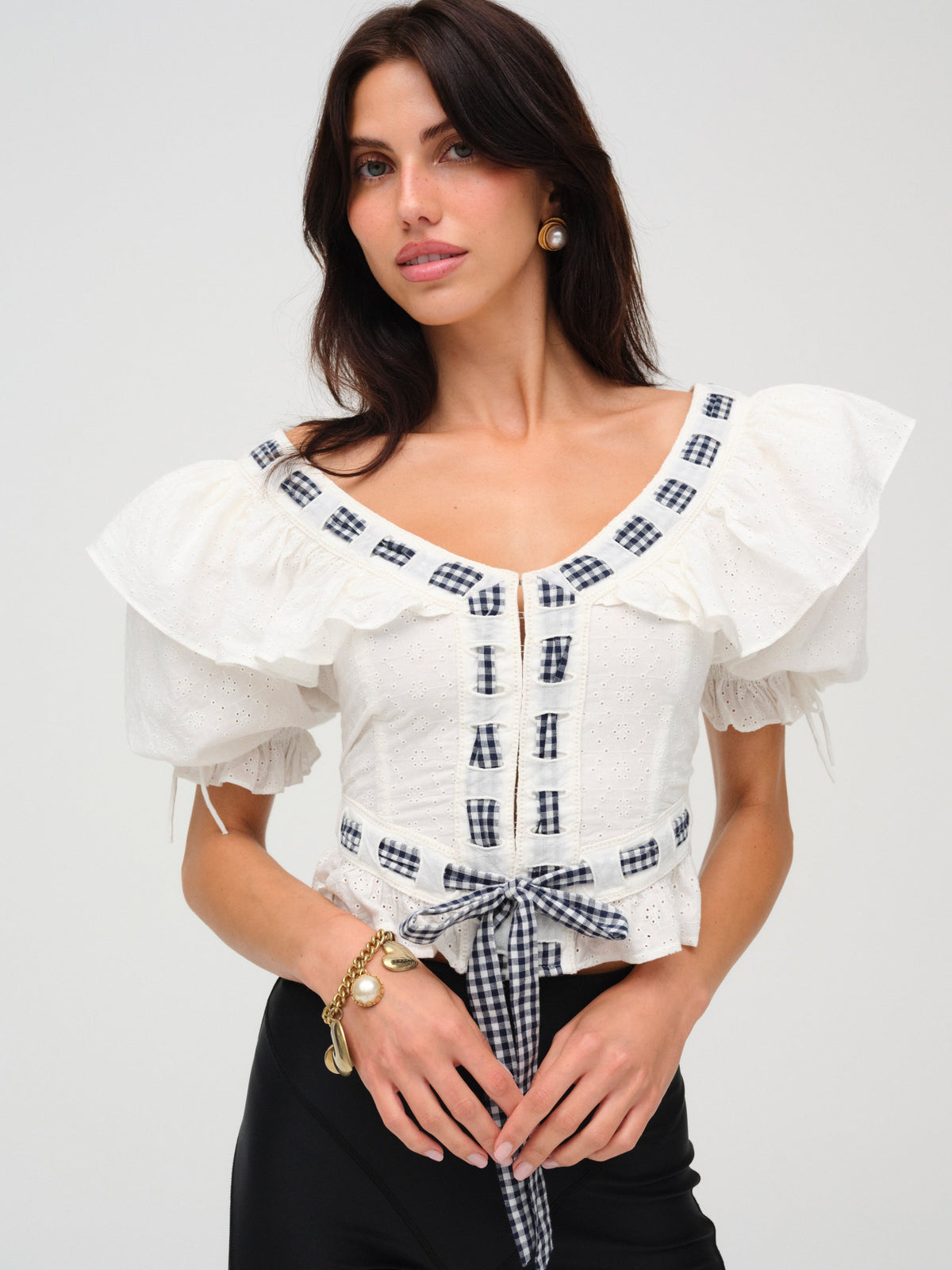 For Love & Lemons Ruby Ribbon Top