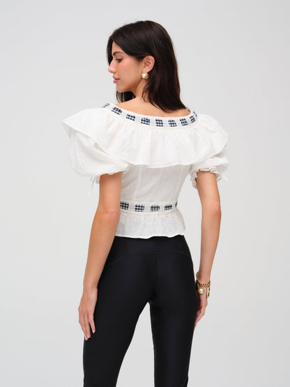 For Love & Lemons Ruby Ribbon Top