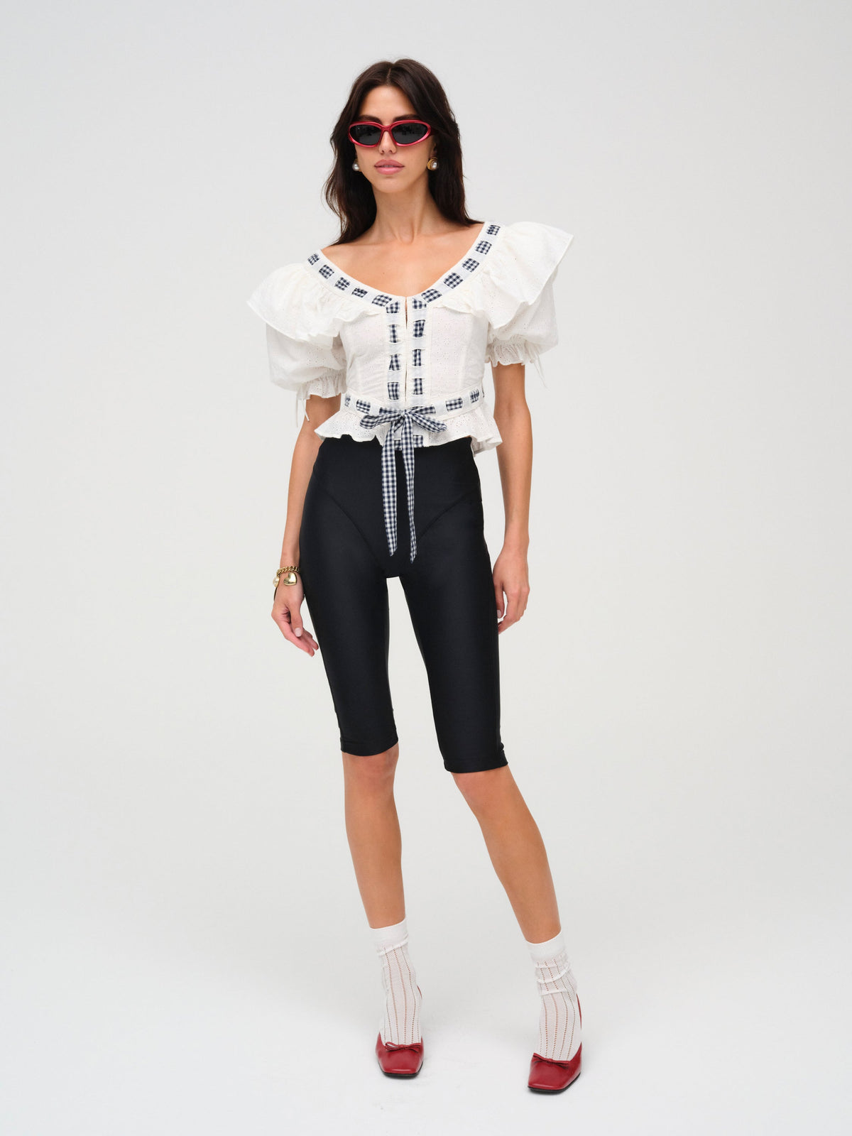 For Love & Lemons Ruby Ribbon Top