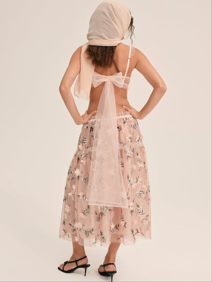 For Love & Lemons Blushing Rose Bra Top