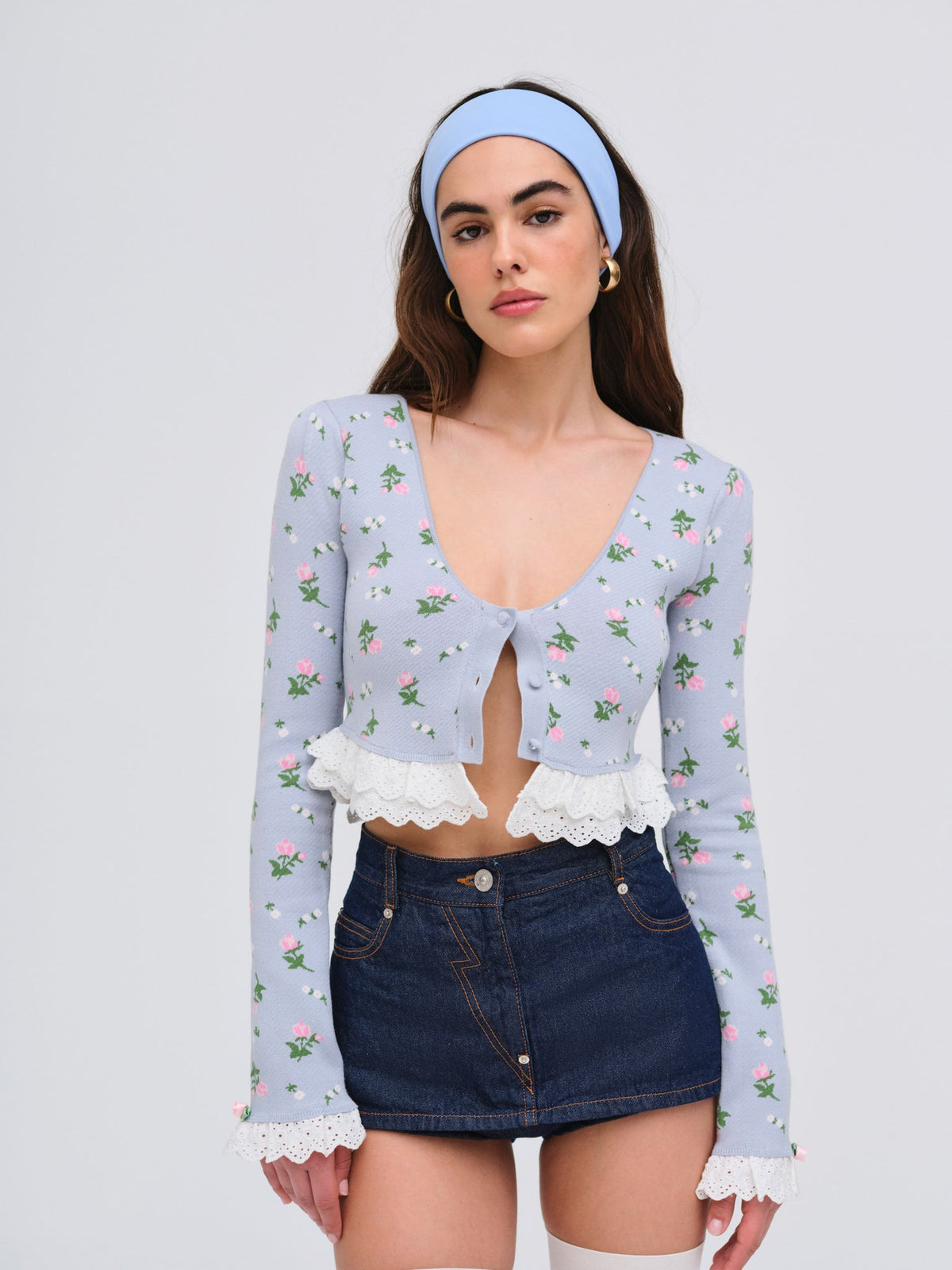For Love & Lemons Amalia Knit Cardigan