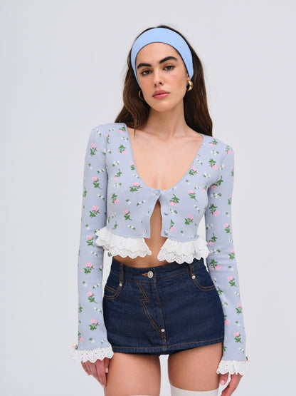 For Love & Lemons Amalia Knit Cardigan