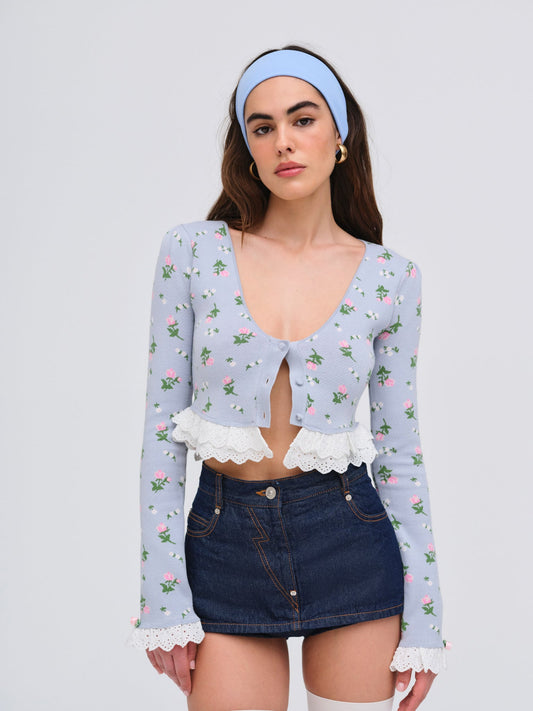 For Love & Lemons Amalia Knit Cardigan