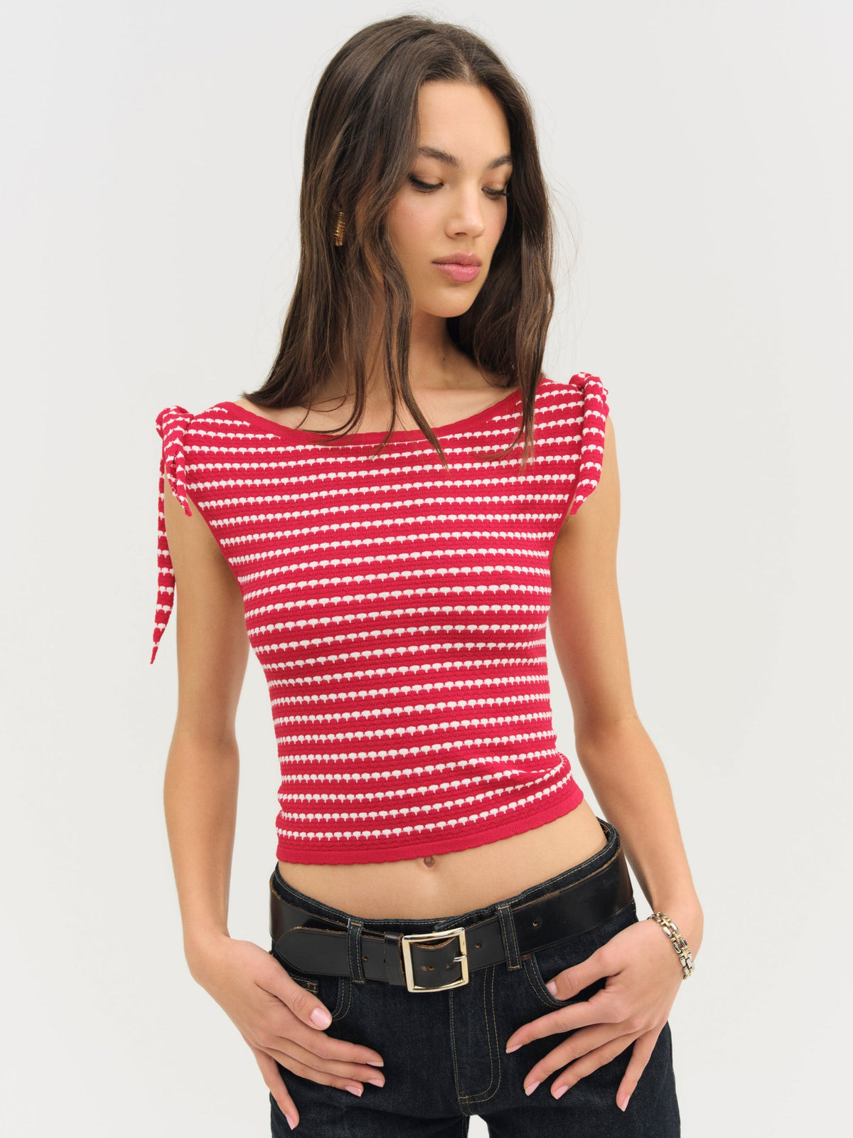 For Love & Lemons Regatta Stripe Knit Top