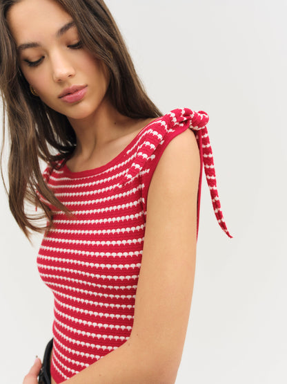 For Love & Lemons Regatta Stripe Knit Top