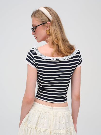For Love & Lemons Suzette Stripe Top
