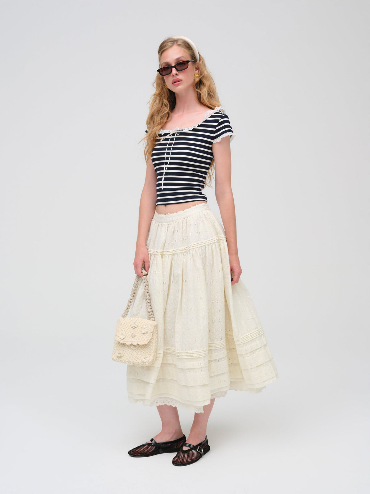 For Love & Lemons Suzette Stripe Top
