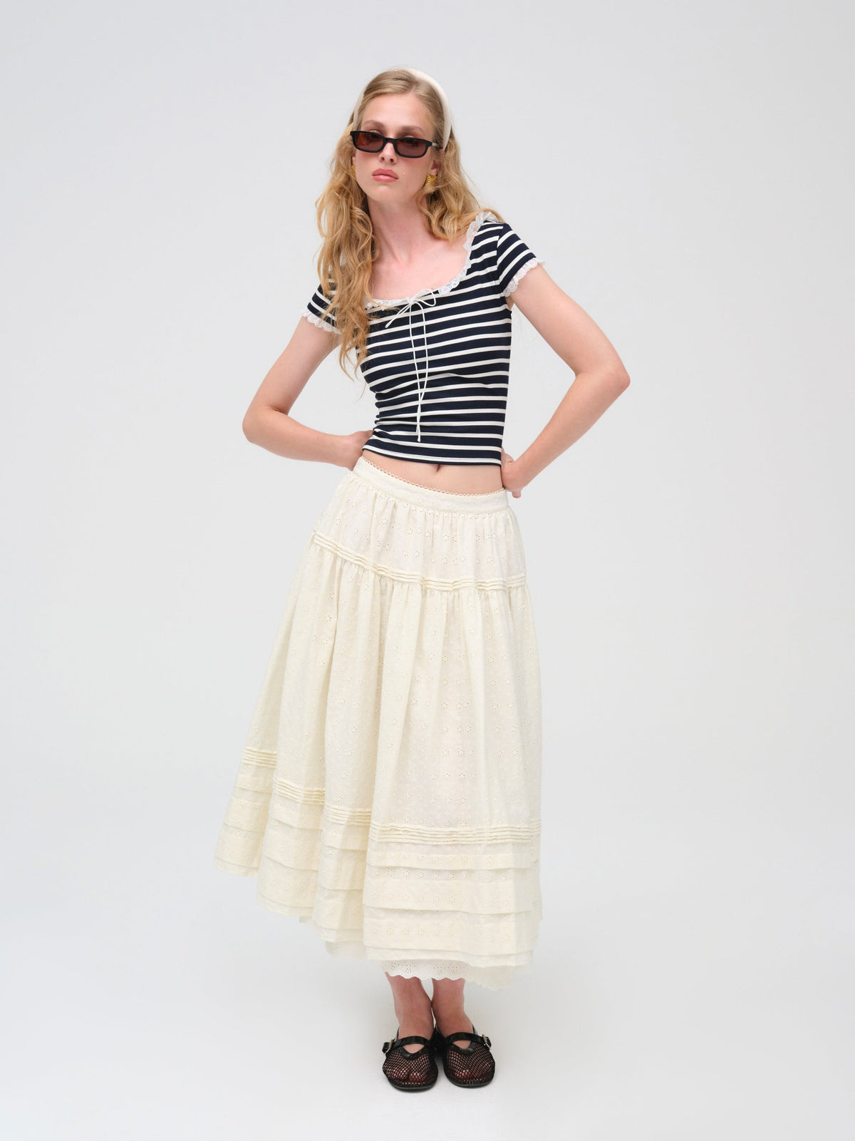 For Love & Lemons Suzette Stripe Top