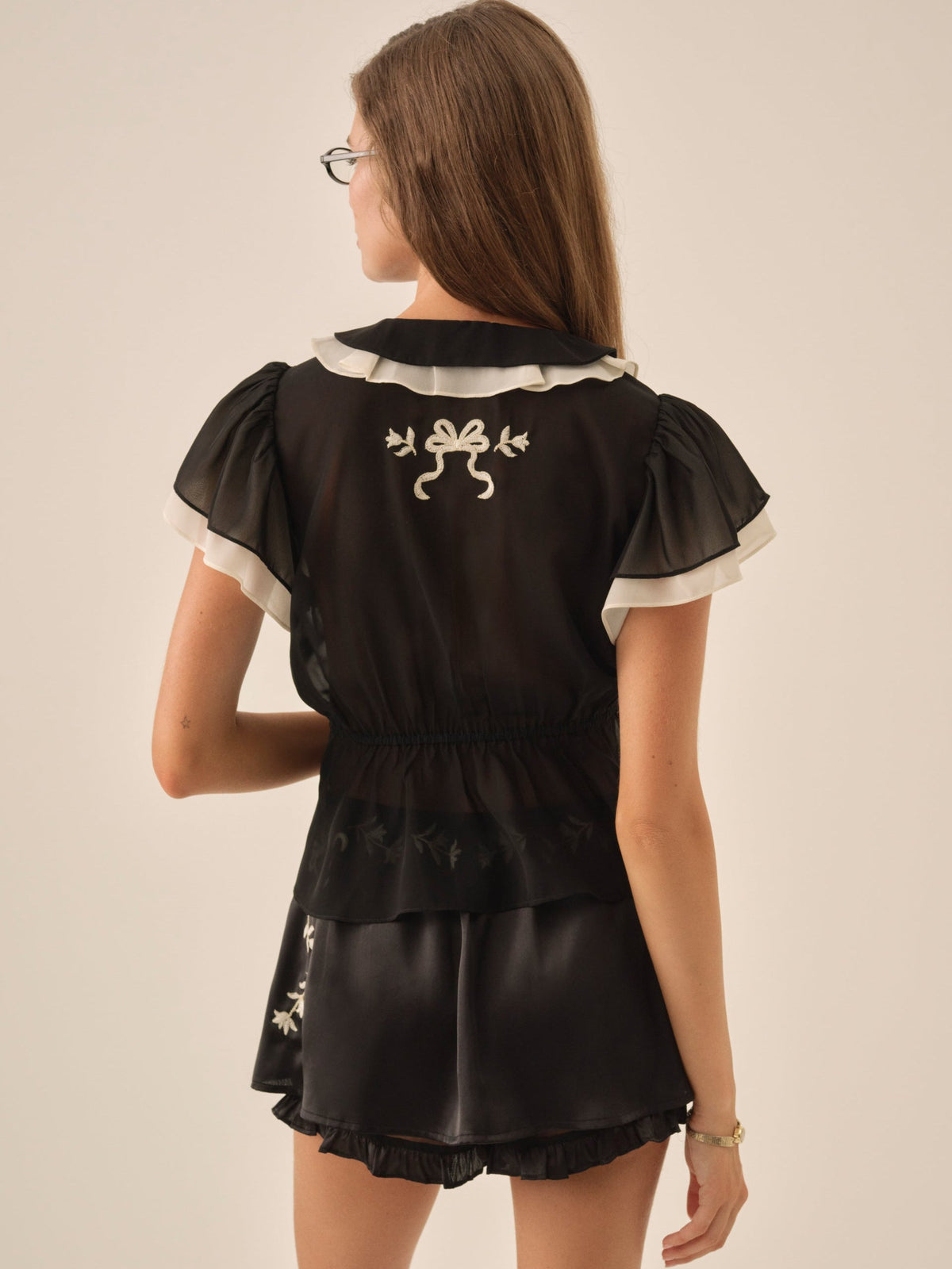 For Love & Lemons Emmie Chiffon Top