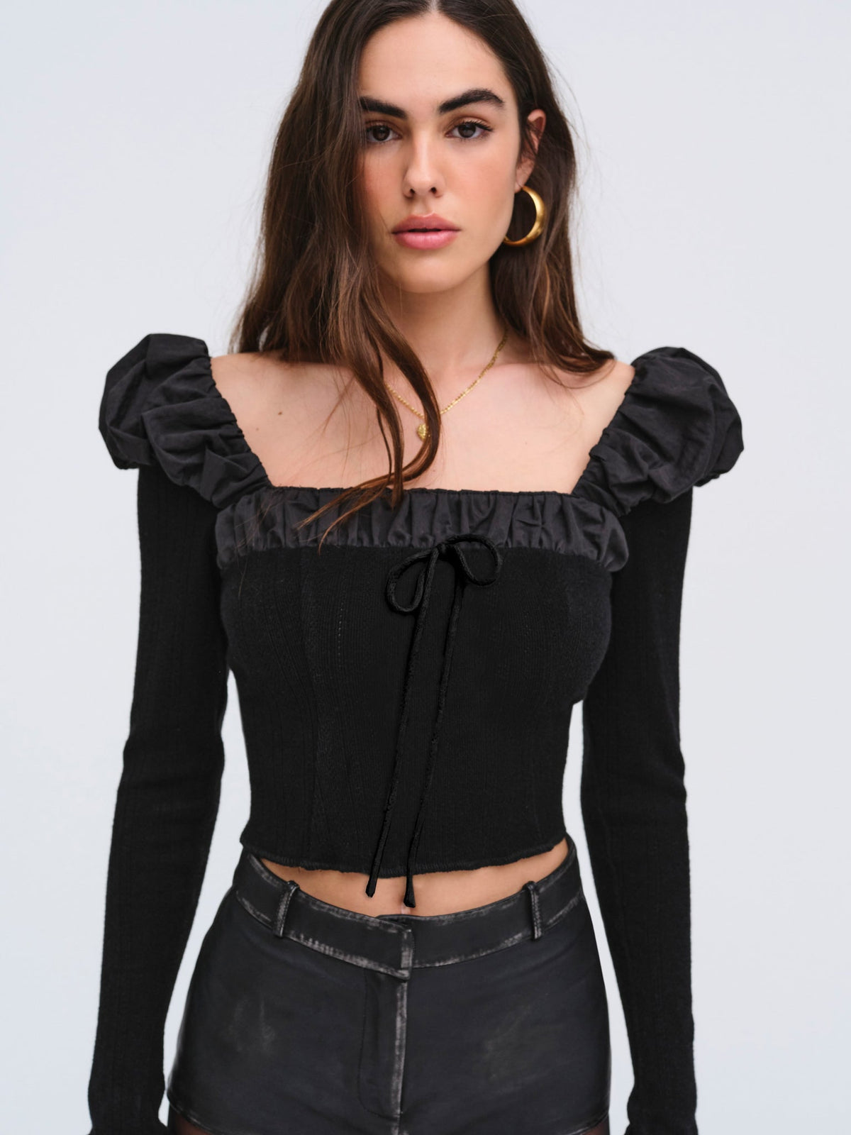 For Love & Lemons Aliyah Pointelle Top