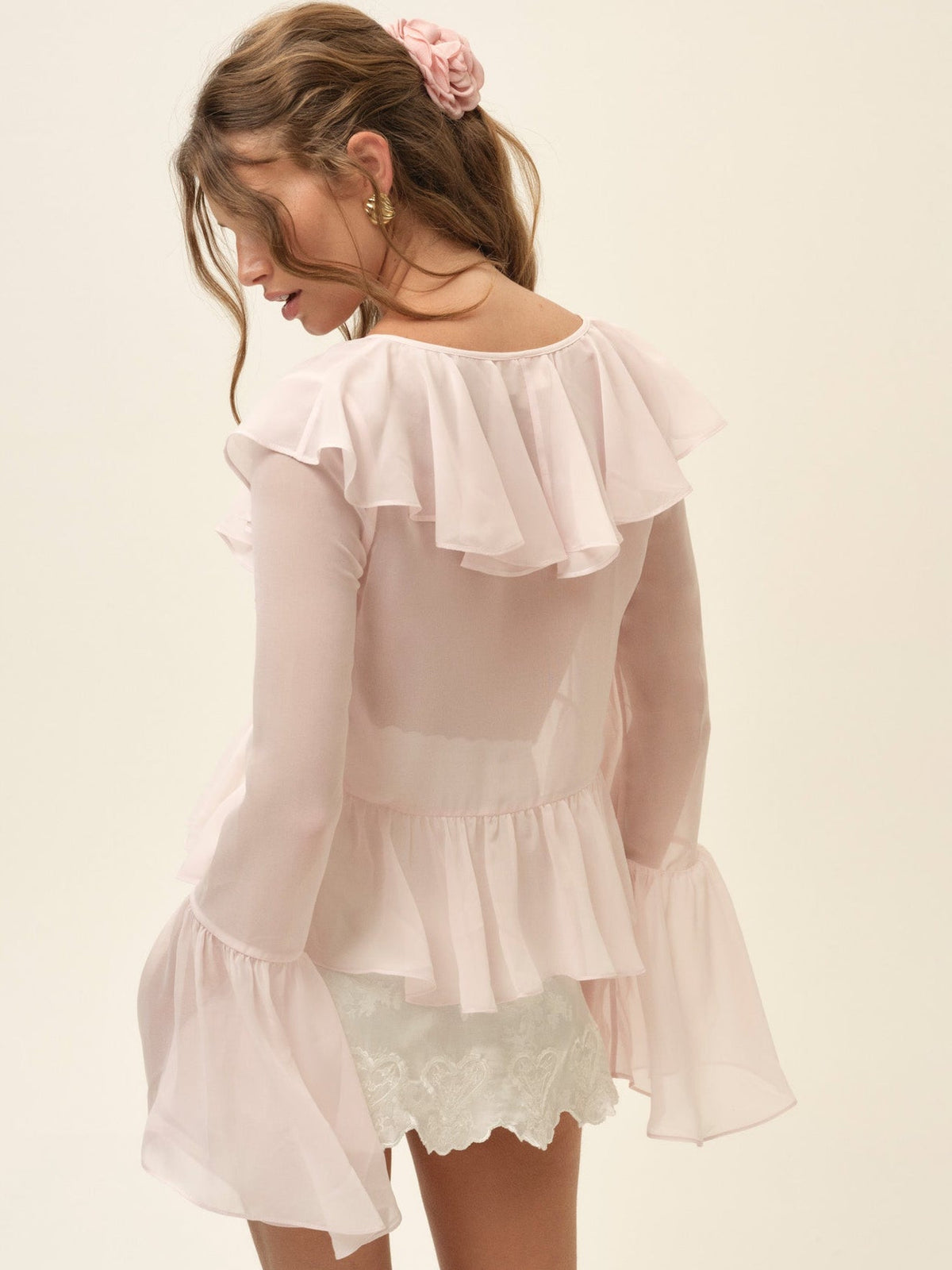 For Love & Lemons Lila Flare Top