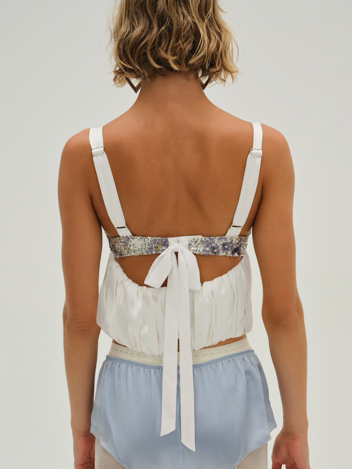 For Love & Lemons Snowflake Sequin Bubble Top
