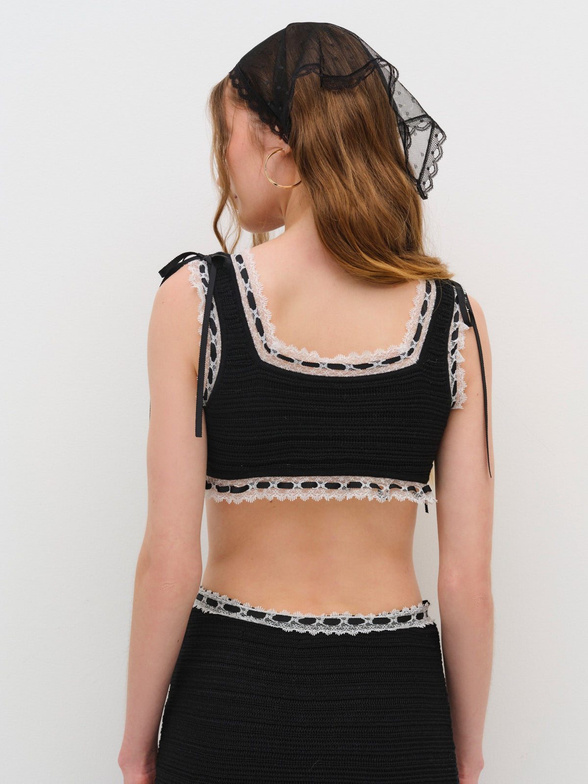 For Love & Lemons Mayfair Crochet Crop Top