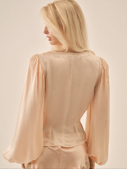 For Love & Lemons Betsy Bow Blouse