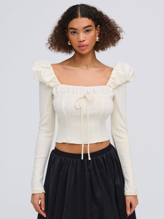 For Love & Lemons Aliyah Pointelle Top
