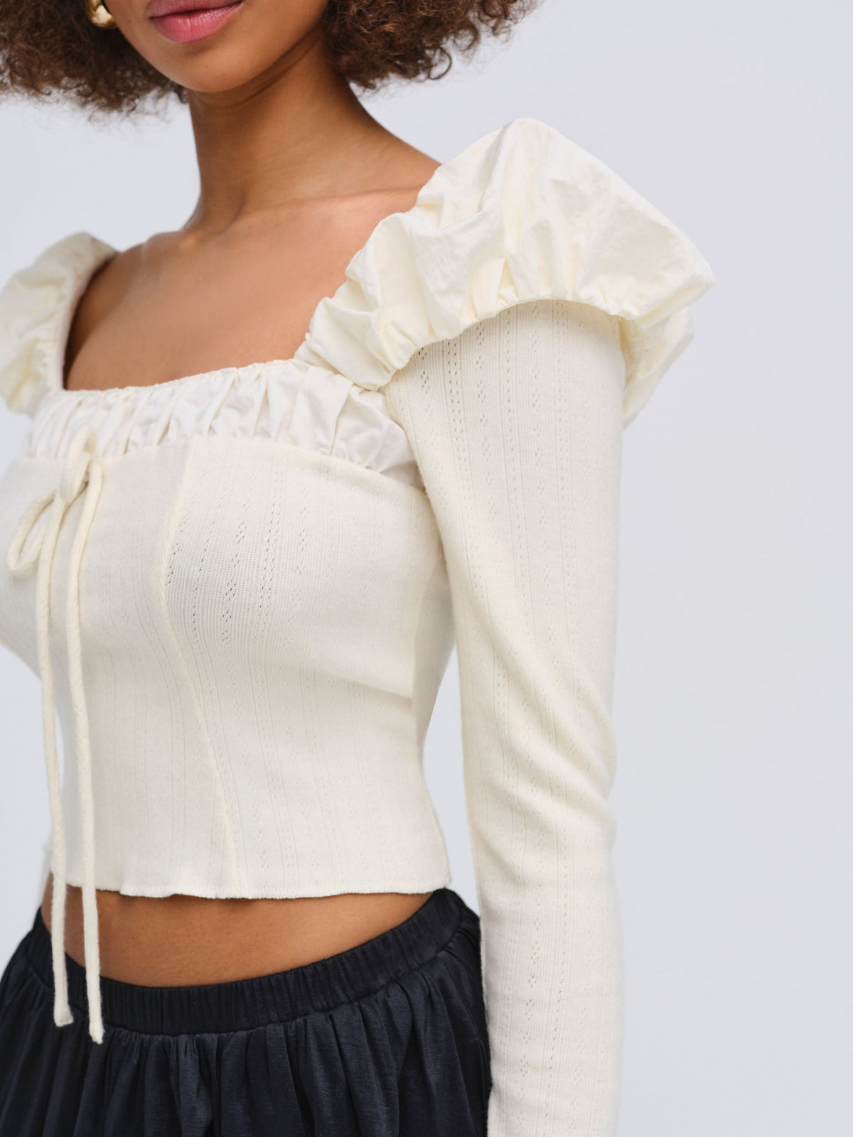 For Love & Lemons Aliyah Pointelle Top