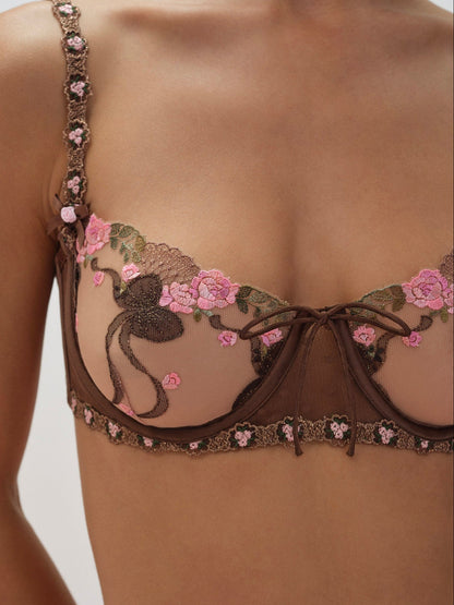 For Love & Lemons Runaway Bows Underwire Bra