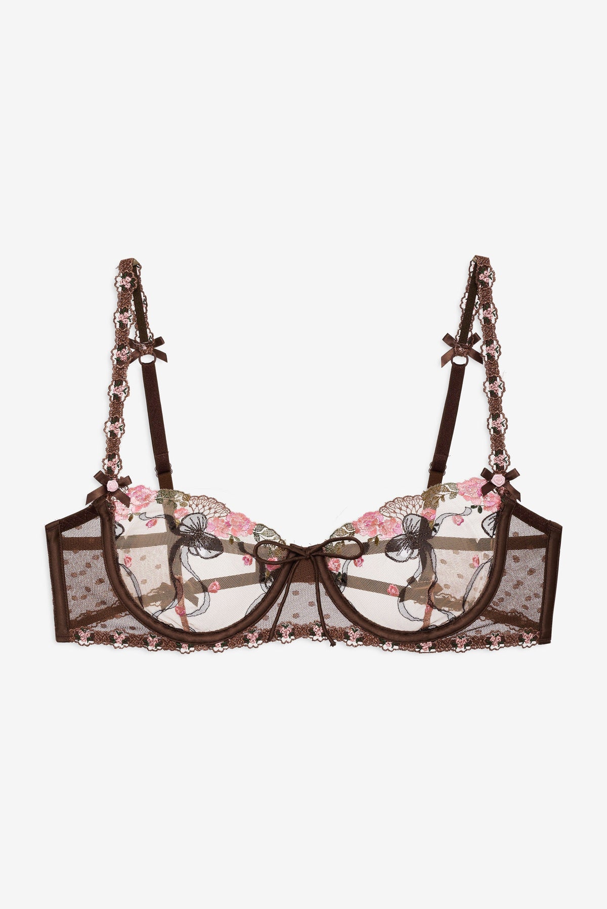 For Love & Lemons Runaway Bows Underwire Bra