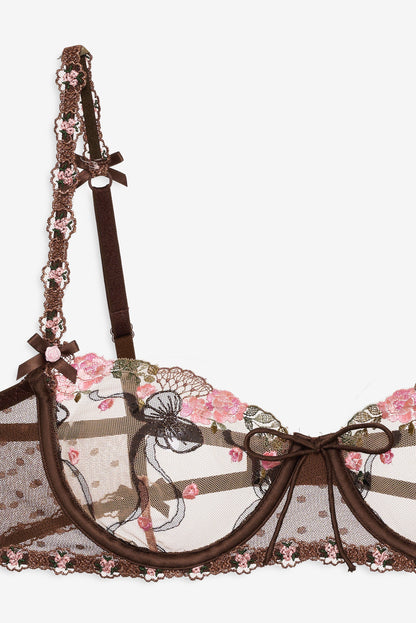 For Love & Lemons Runaway Bows Underwire Bra