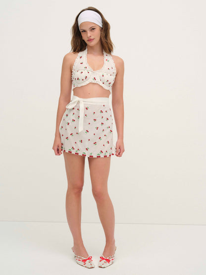For Love & Lemons Beaded Cherries Apron