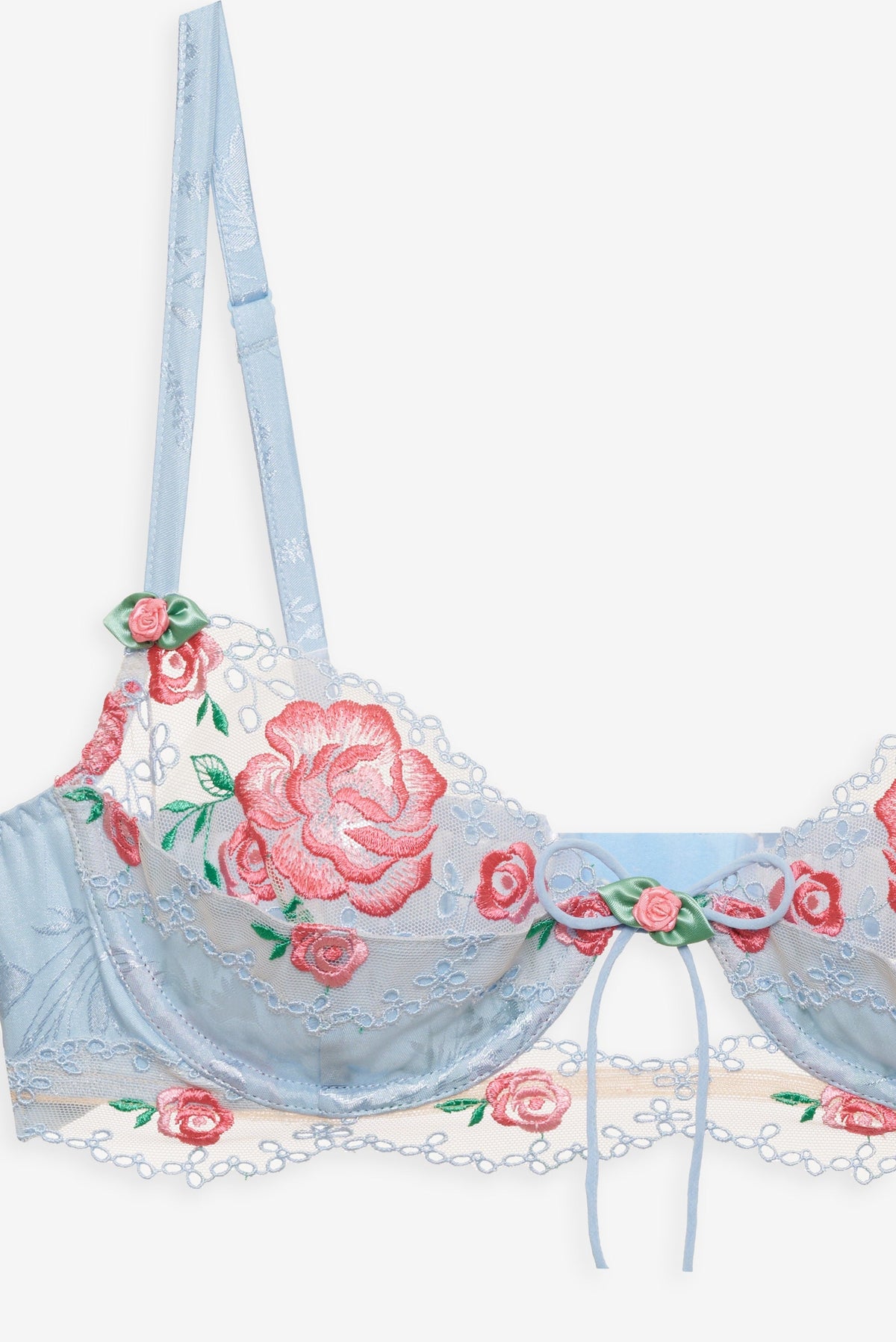 For Love & Lemons Vintage Rose Eyelet Bra