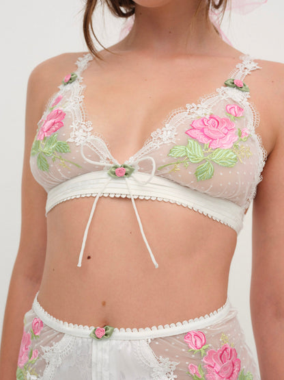 For Love & Lemons Heirloom Rose Bralette