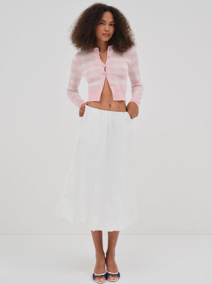 For Love & Lemons Brushed Gingham Knit Cardigan
