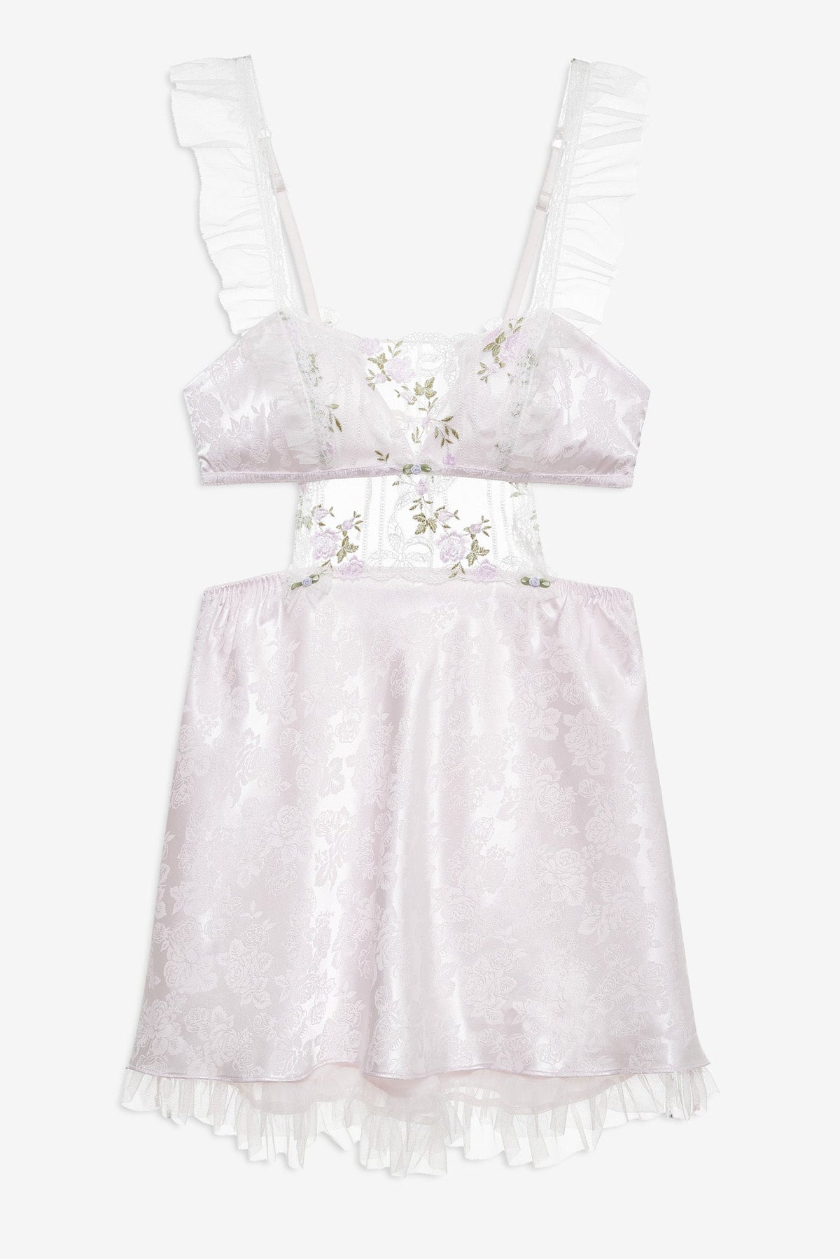 For Love & Lemons Lattice Bows Slip Dress
