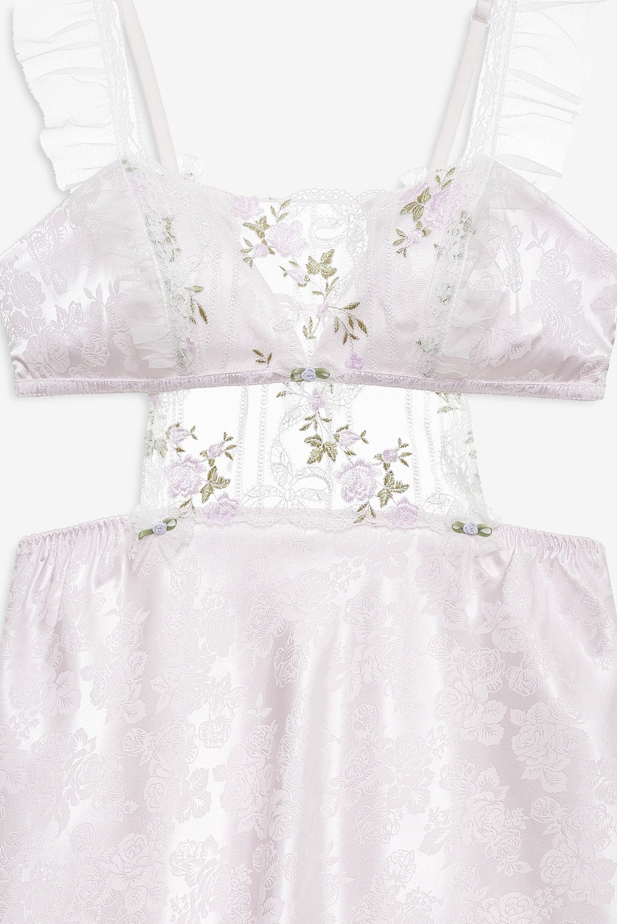 For Love & Lemons Lattice Bows Slip Dress