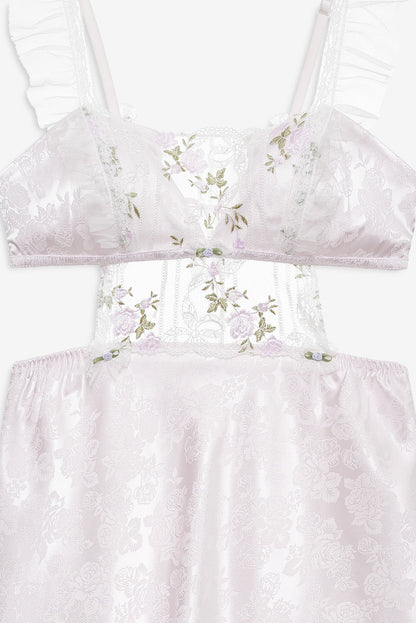 For Love & Lemons Lattice Bows Slip Dress