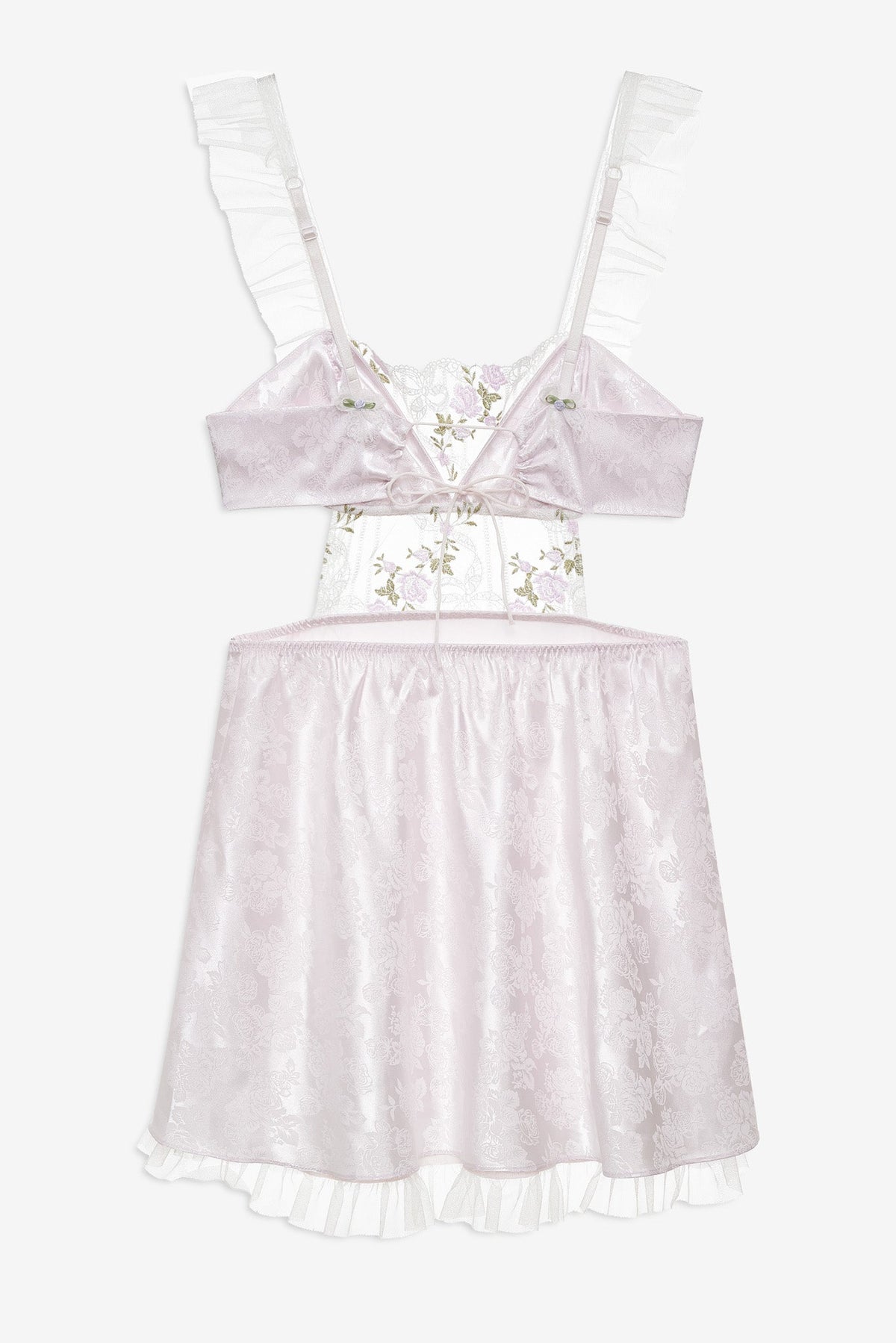For Love & Lemons Lattice Bows Slip Dress