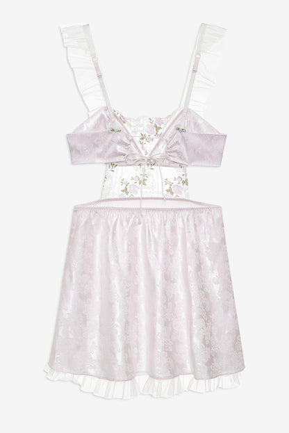 For Love & Lemons Lattice Bows Slip Dress
