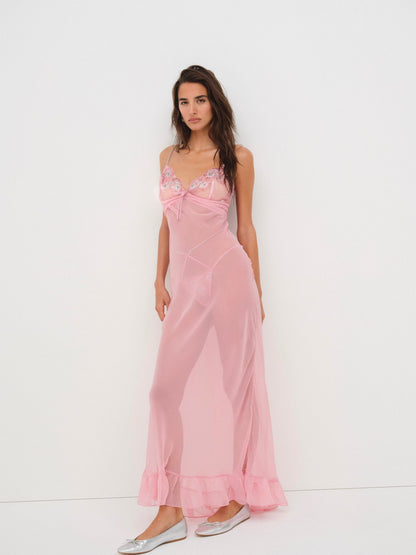 For Love & Lemons Kristi Maxi Slip Dress