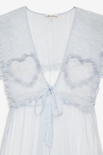For Love & Lemons Organza Hearts Babydoll Slip Dress