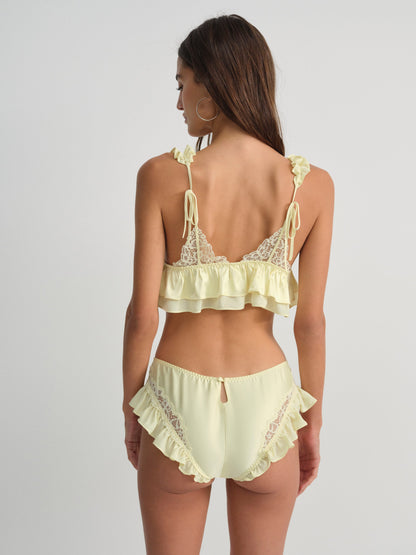 For Love & Lemons Butterfly Lace Ruffle Bralette