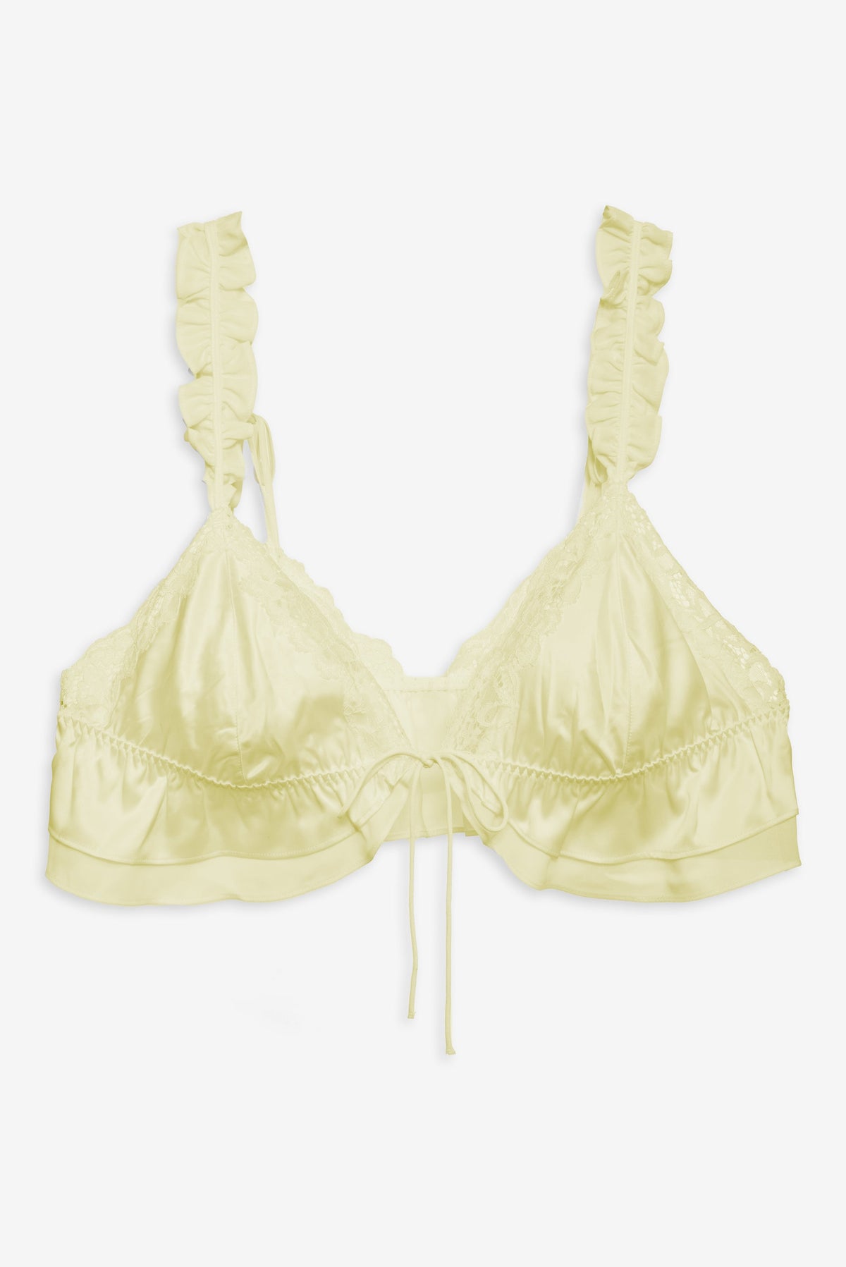 For Love & Lemons Butterfly Lace Ruffle Bralette