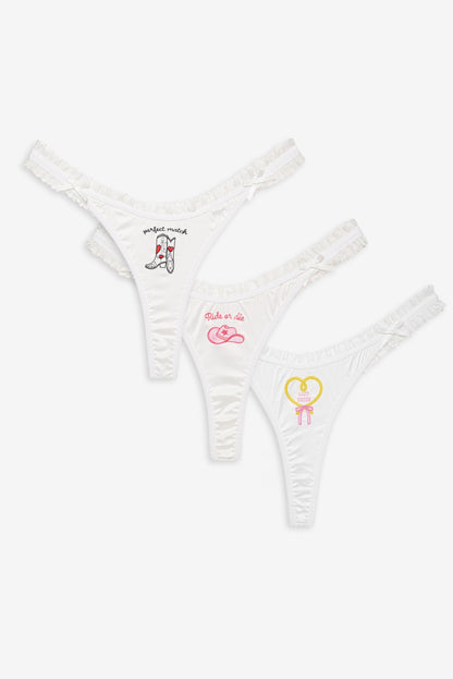 For Love & Lemons Bachelorette Thong Panty Pack
